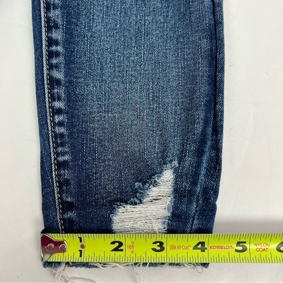 MAURICES Women’s High-Rise Blue Jeans Sz Small Short Distressed Ripped Stretch - Picture 13 of 13